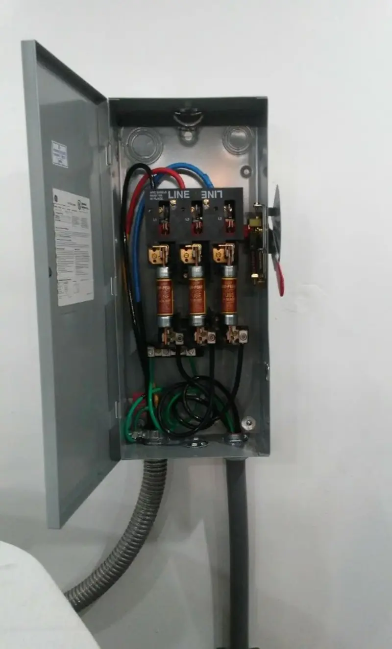 Three-phase disconnect switch installed for Electrical Wiring & Rewiring in Pigeon Forge